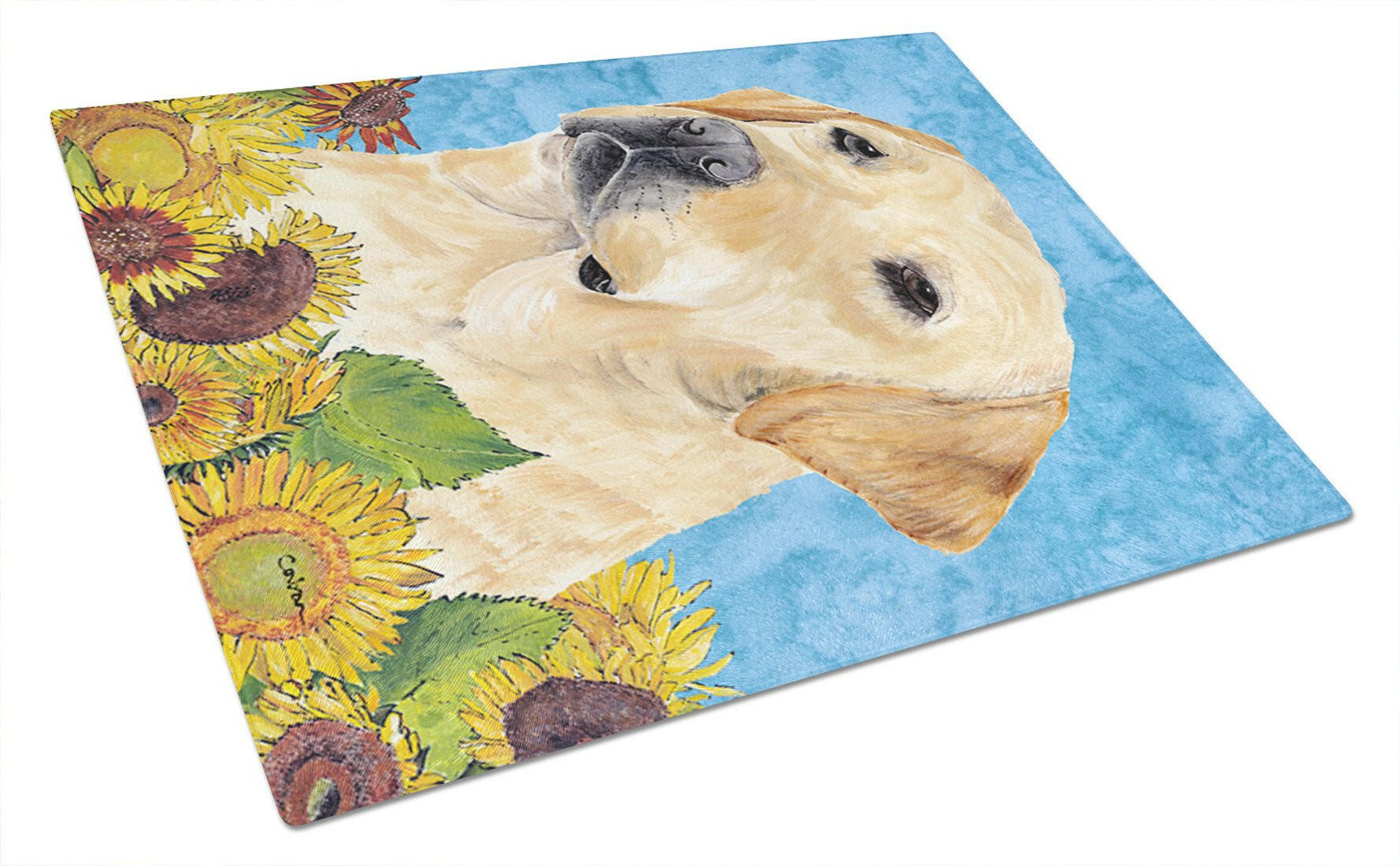 Labrador Glass Cutting Board Large by Caroline's Treasures