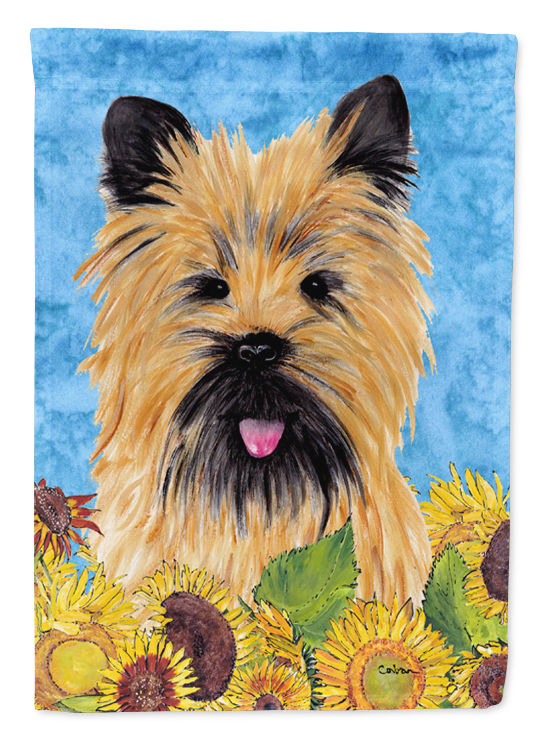 Cairn Terrier Flag Garden Size.