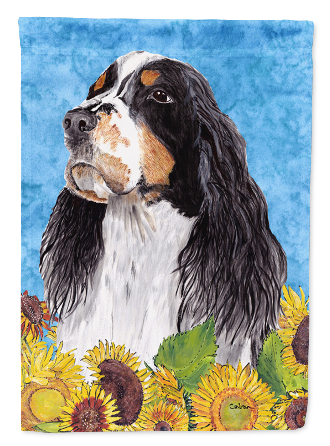 Springer Spaniel Flag Canvas House Size  the-store.com.