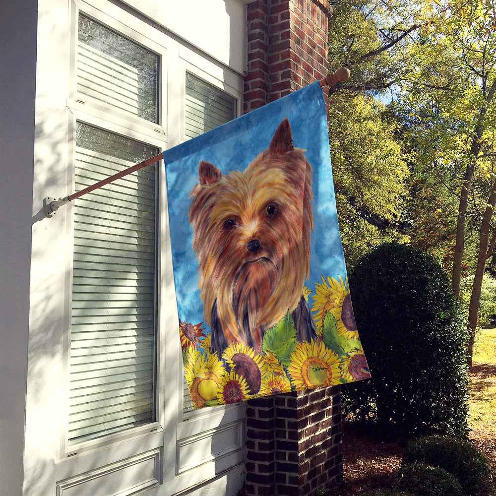 Yorkie Flag Canvas House Size  the-store.com.