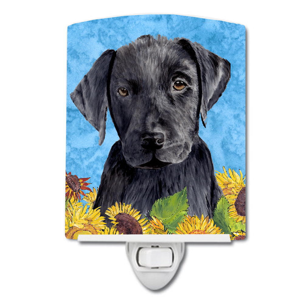 Labrador in Summer Flowers Ceramic Night Light SC9061CNL - the-store.com