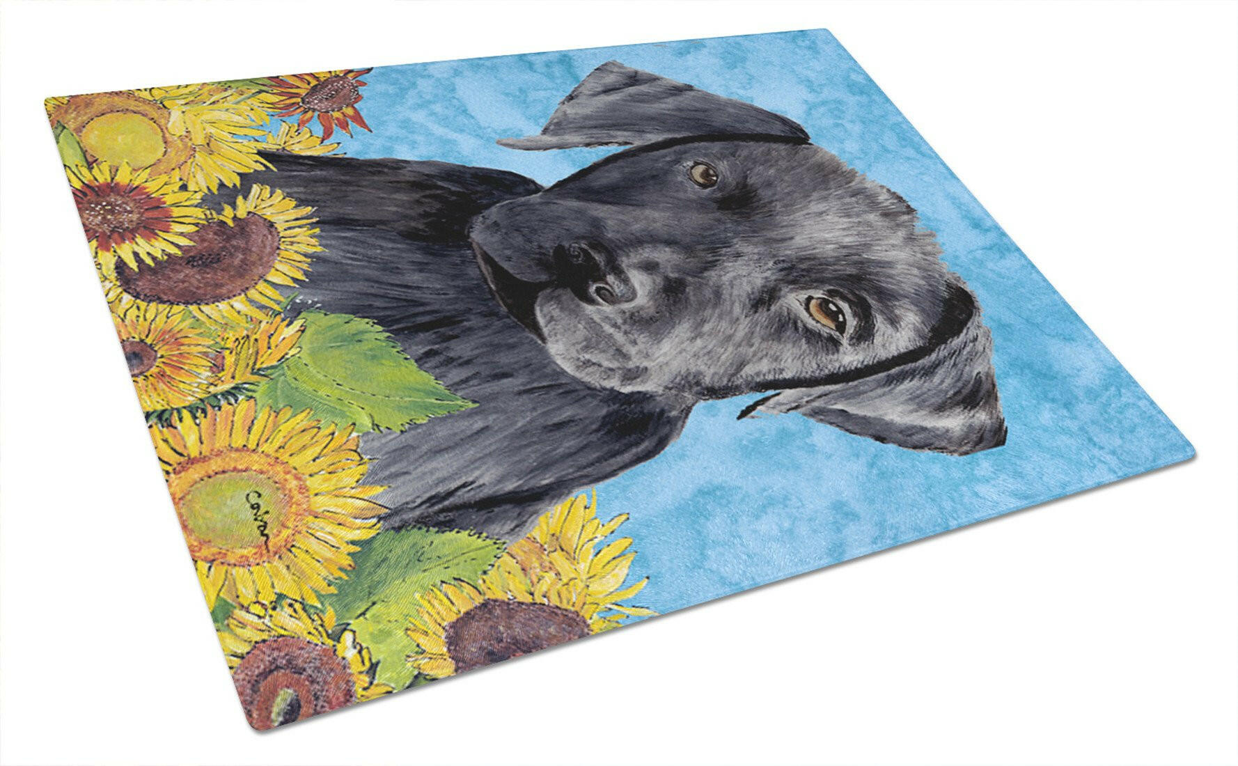 Labrador Glass Cutting Board Large by Caroline's Treasures