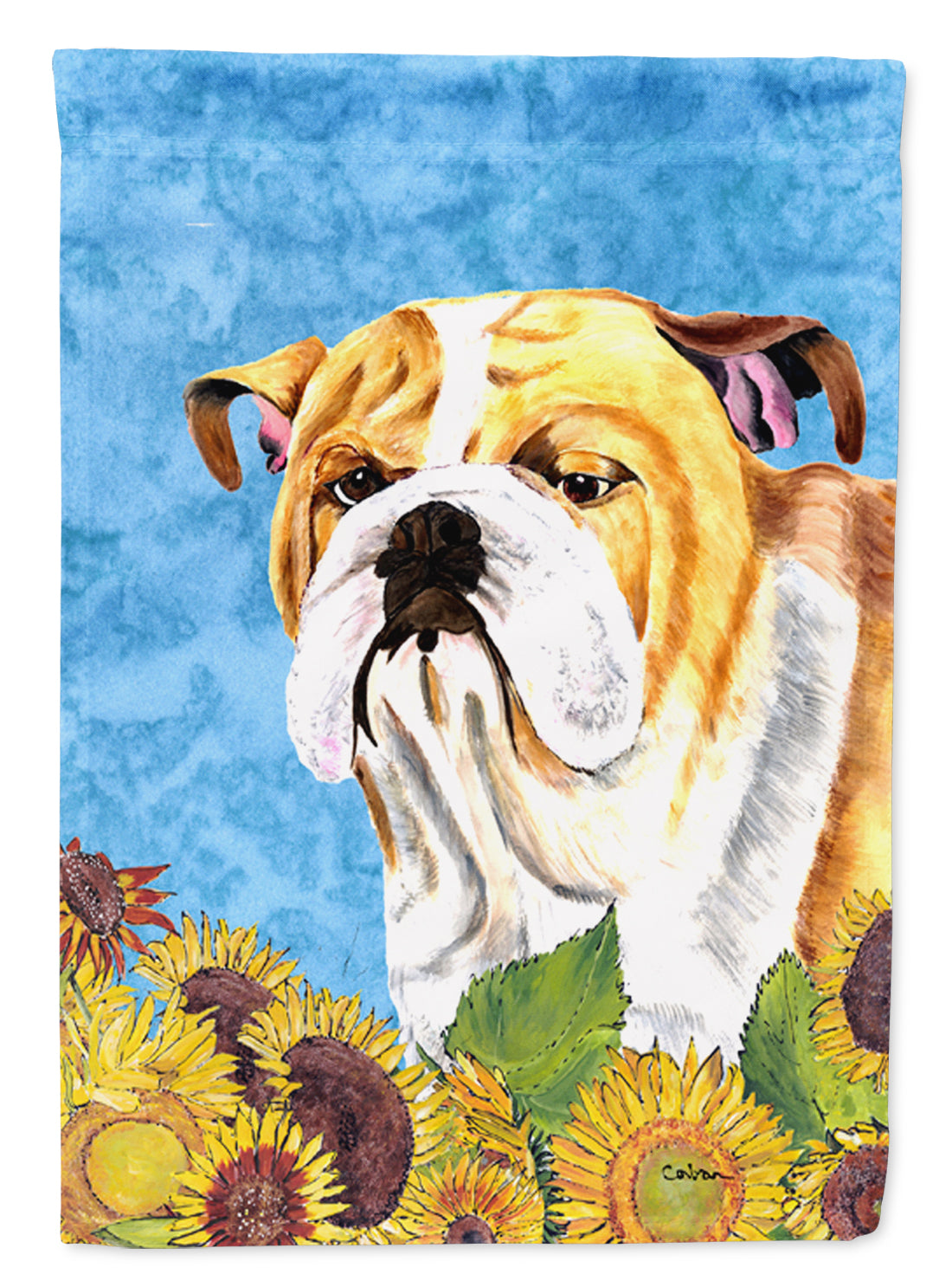 Bulldog English Flag Canvas House Size  the-store.com.