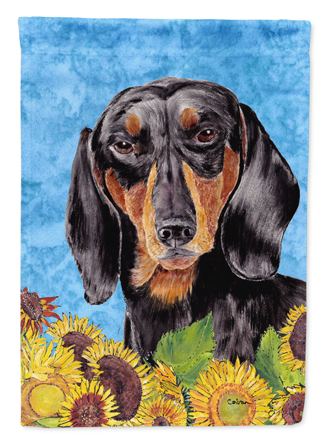 Dachshund Flag Canvas House Size  the-store.com.