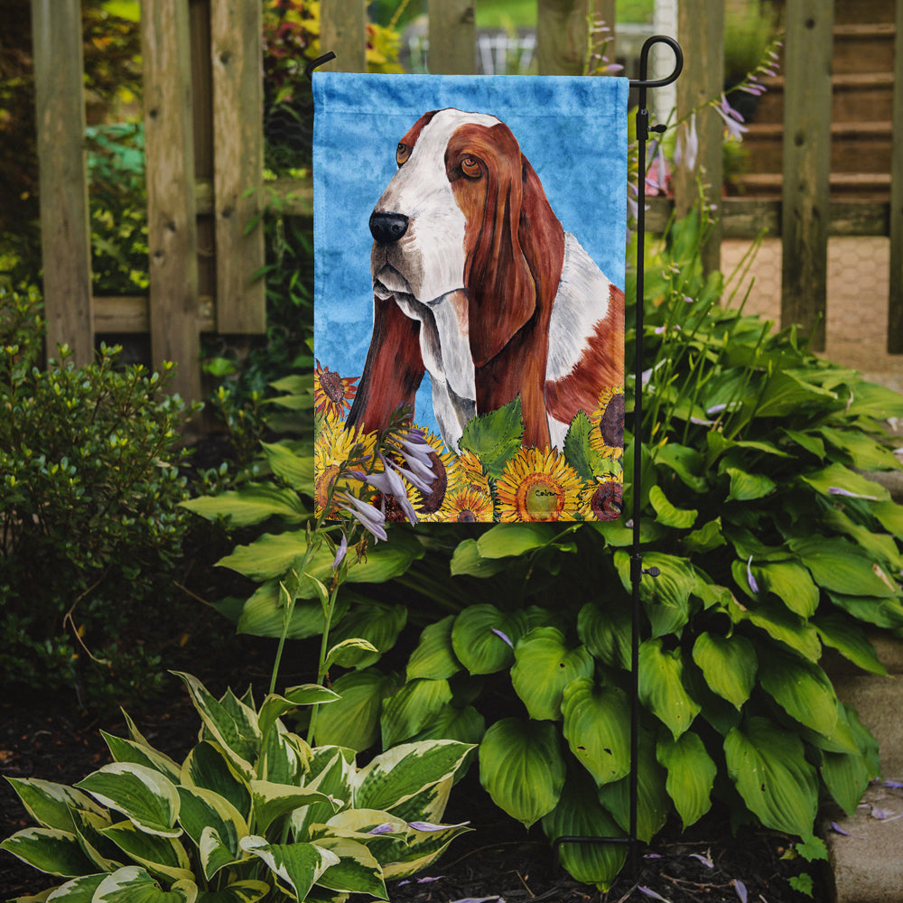 Basset Hound Flag Garden Size.