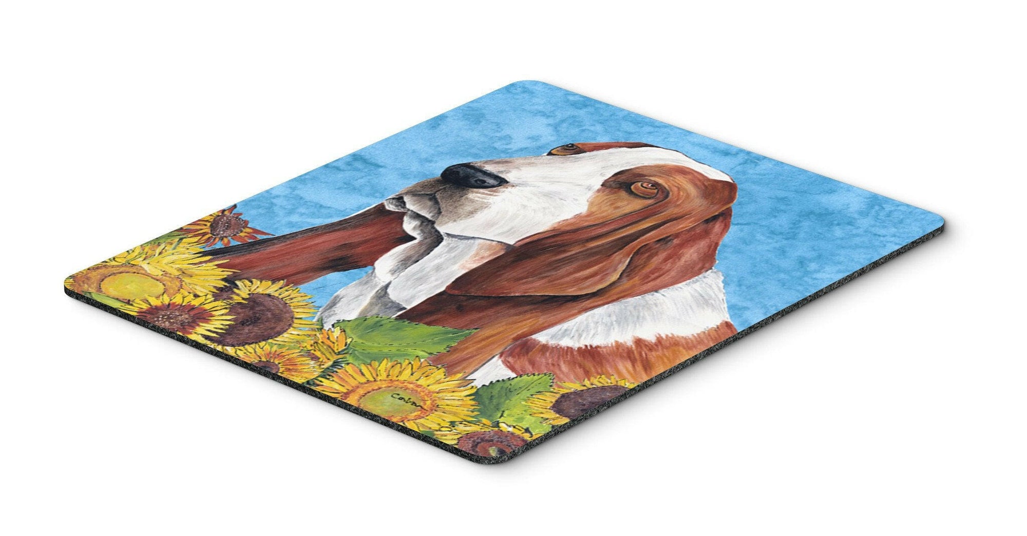 Basset Hound Mouse Pad, Hot Pad or Trivet by Caroline's Treasures