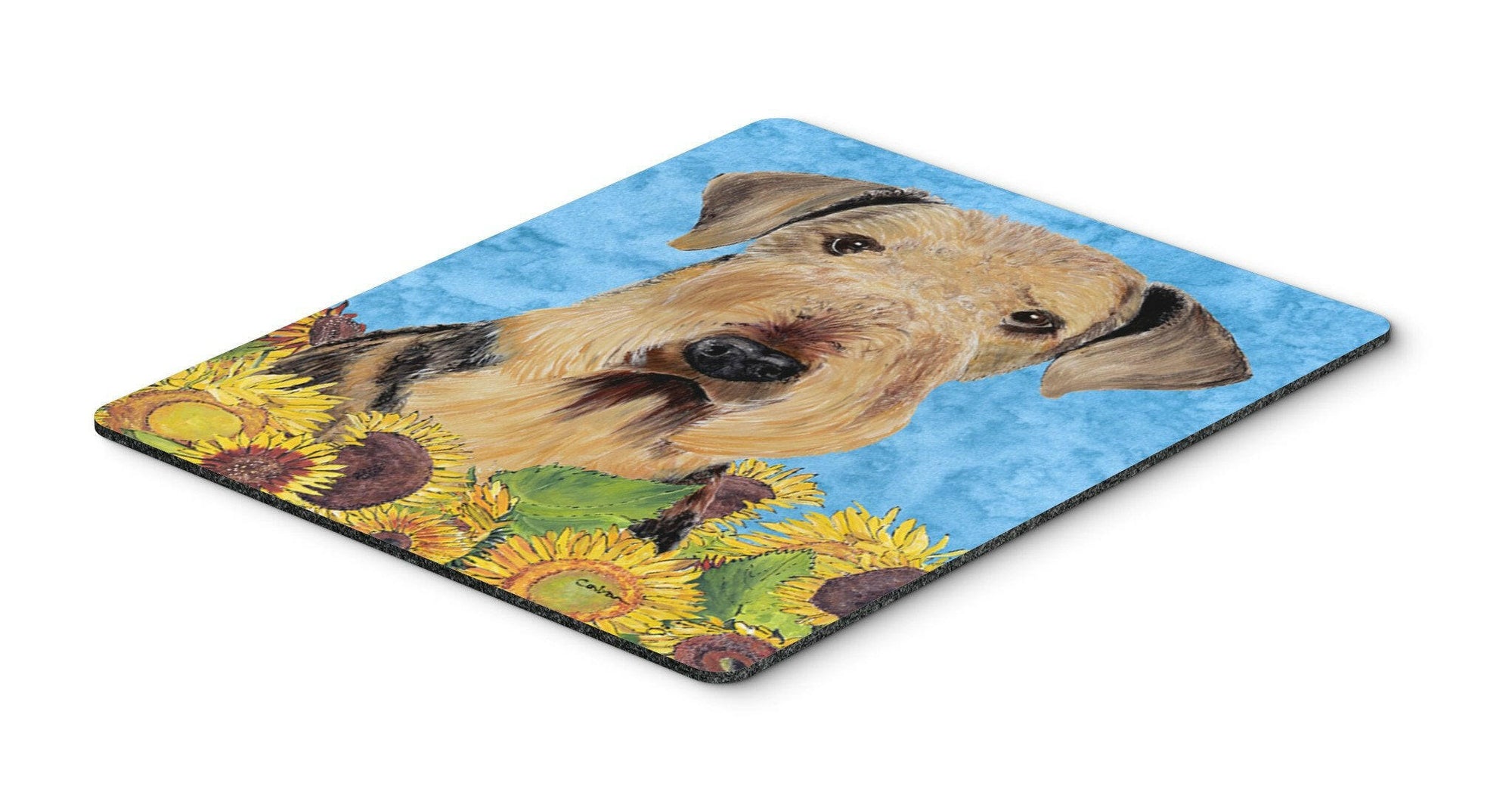 Airedale Mouse Pad, Hot Pad or Trivet by Caroline's Treasures