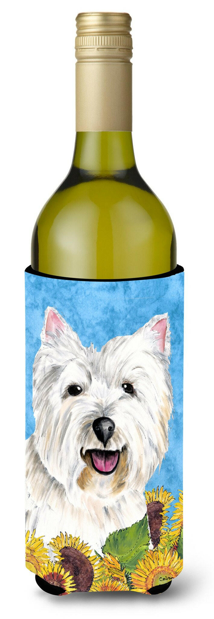 Westie Wine Bottle Beverage Insulator Beverage Insulator Hugger SC9070LITERK by Caroline&#39;s Treasures