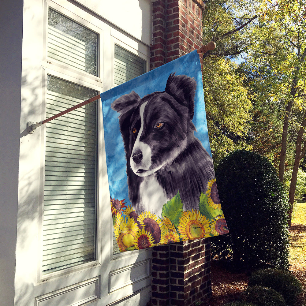 Border Collie Flag Canvas House Size  the-store.com.