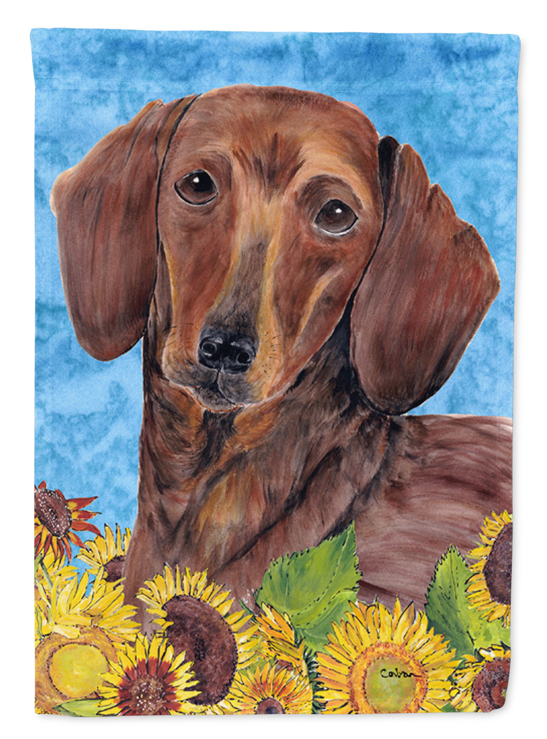 Dachshund Flag Canvas House Size  the-store.com.