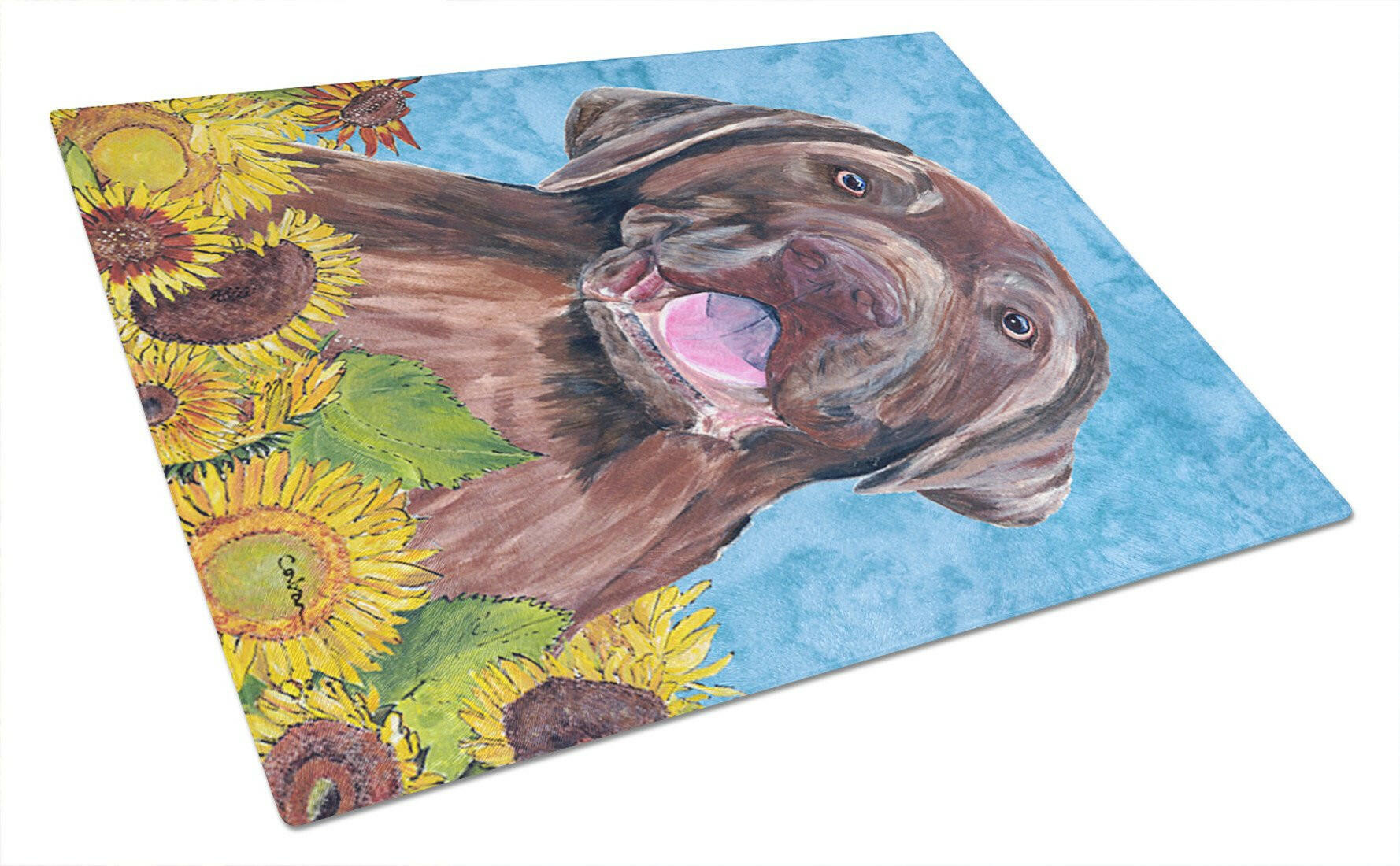 Labrador Glass Cutting Board Large by Caroline's Treasures