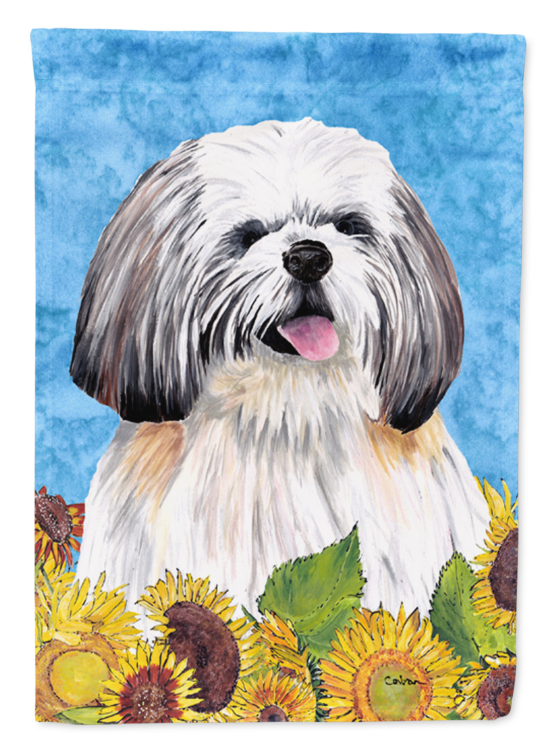 Shih Tzu Flag Canvas House Size  the-store.com.