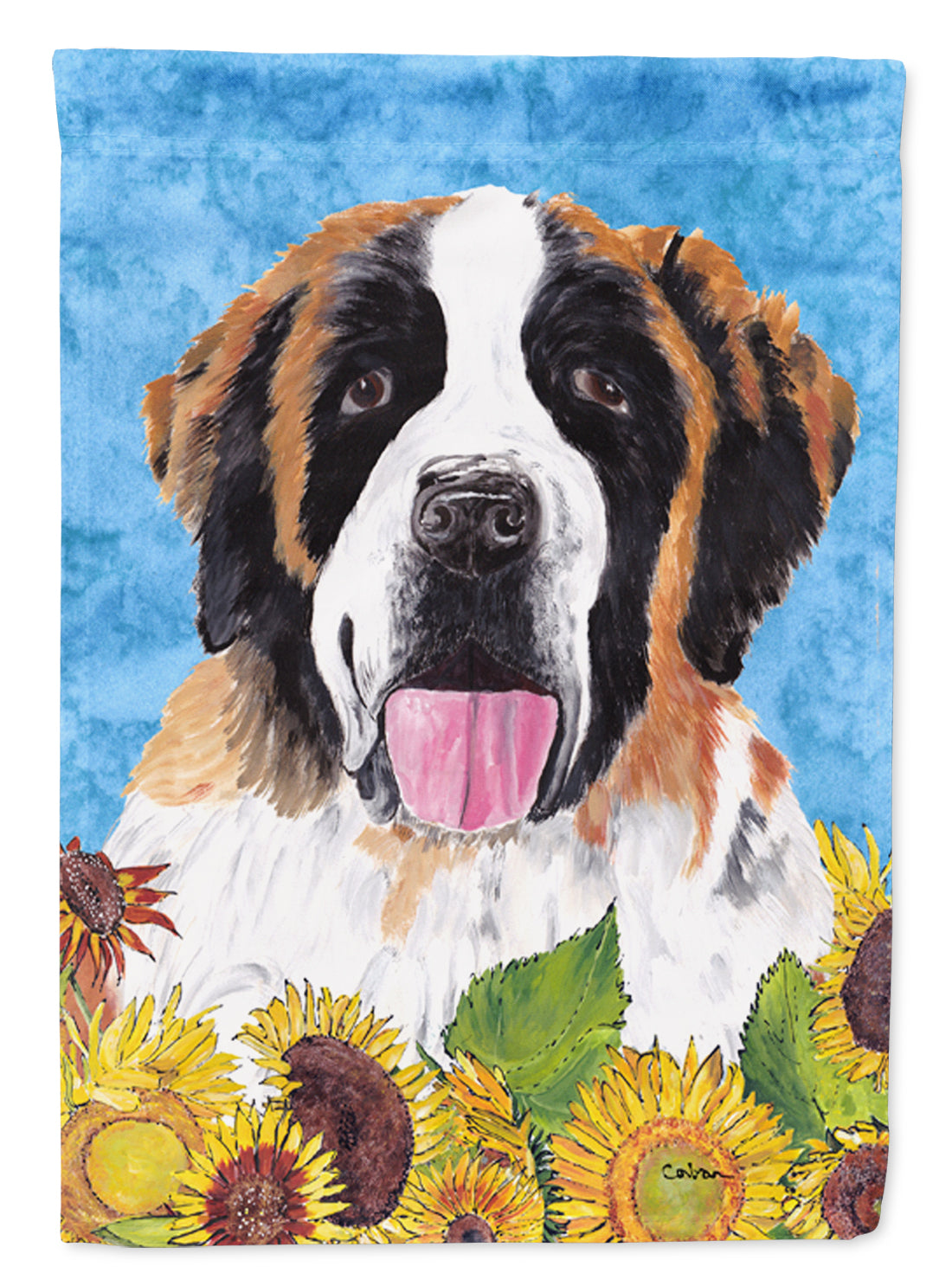 Saint Bernard Flag Canvas House Size  the-store.com.