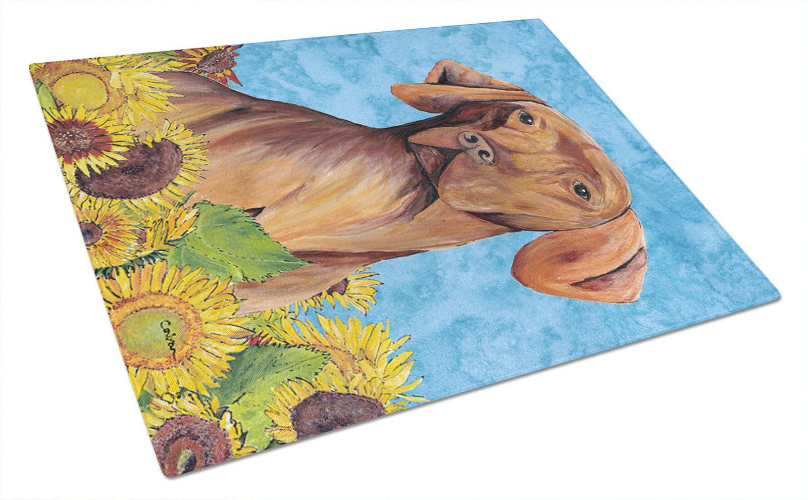 Vizsla Glass Cutting Board Large by Caroline's Treasures