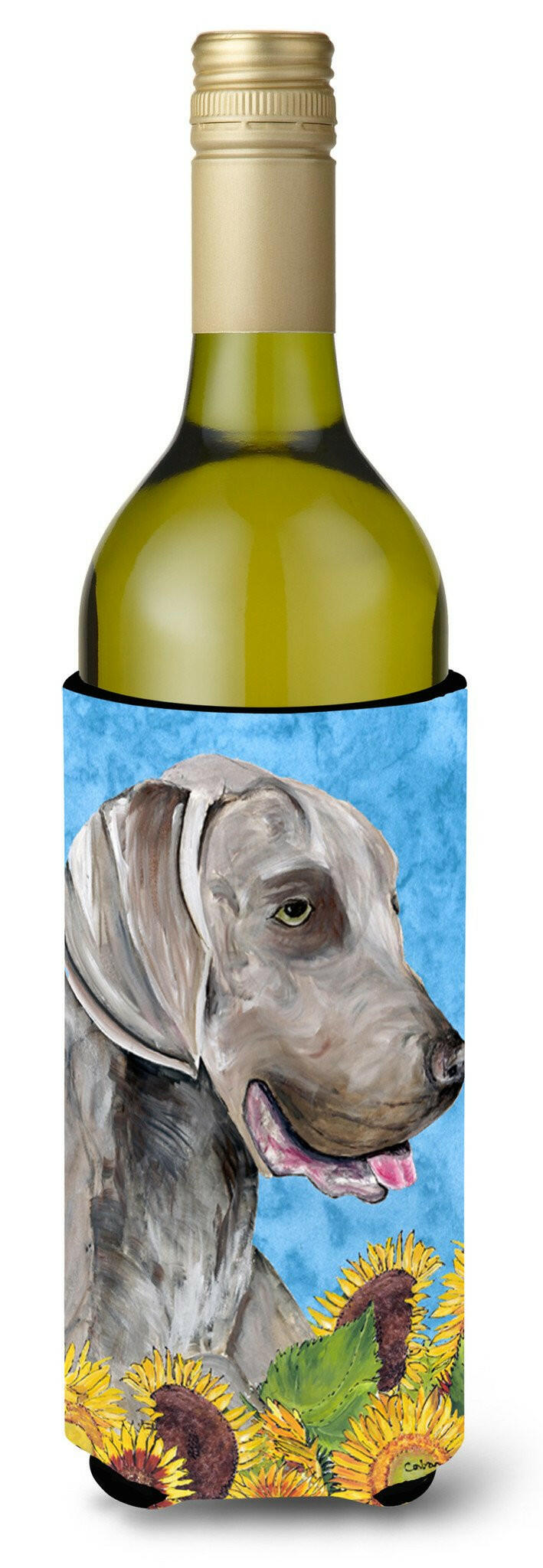 Weimaraner Wine Bottle Beverage Insulator Beverage Insulator Hugger by Caroline's Treasures