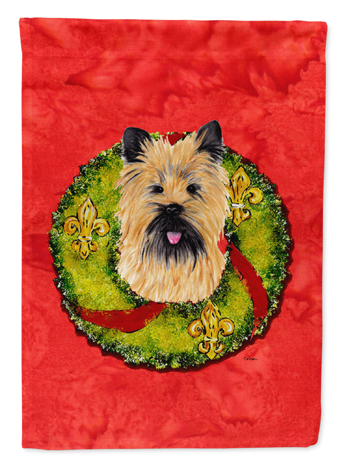 Cairn Terrier Flag Garden Size.