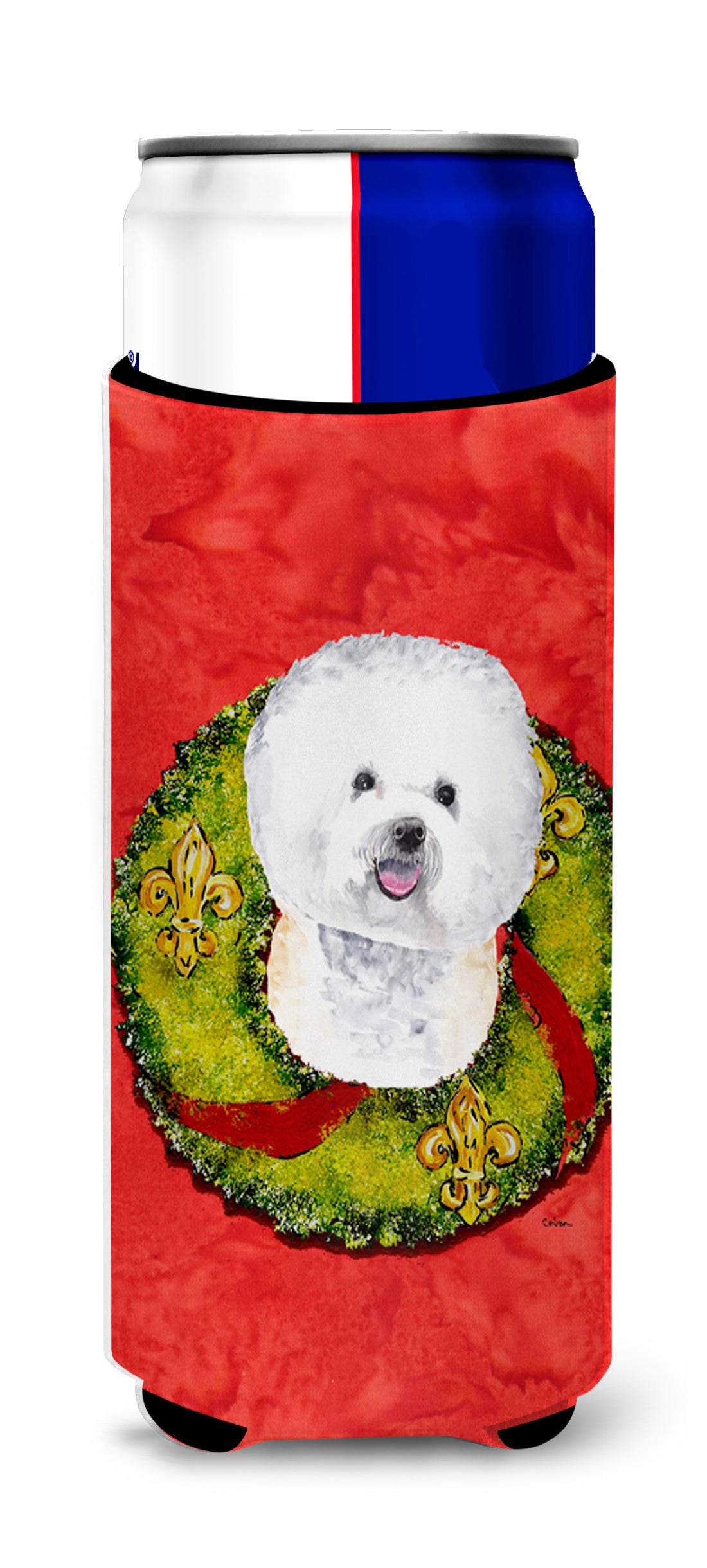 Bichon Frise Ultra Beverage Insulators for slim cans SC9093MUK.