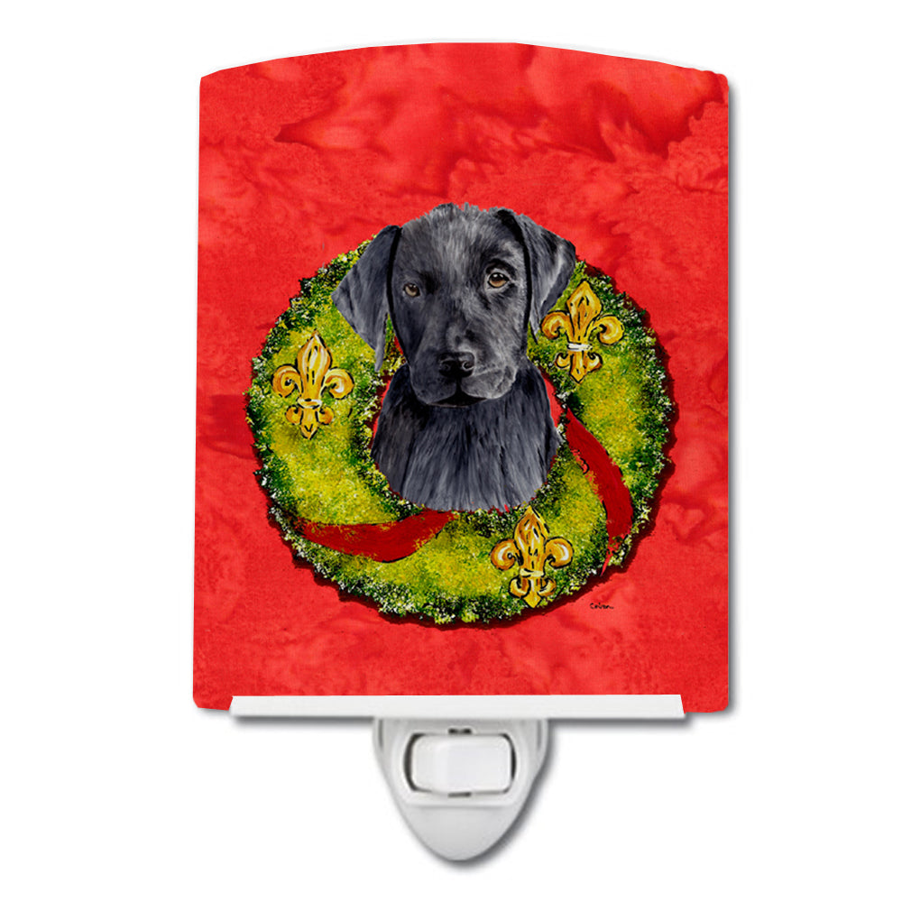 Labrador Christmas Wreath Ceramic Night Light SC9095CNL - the-store.com