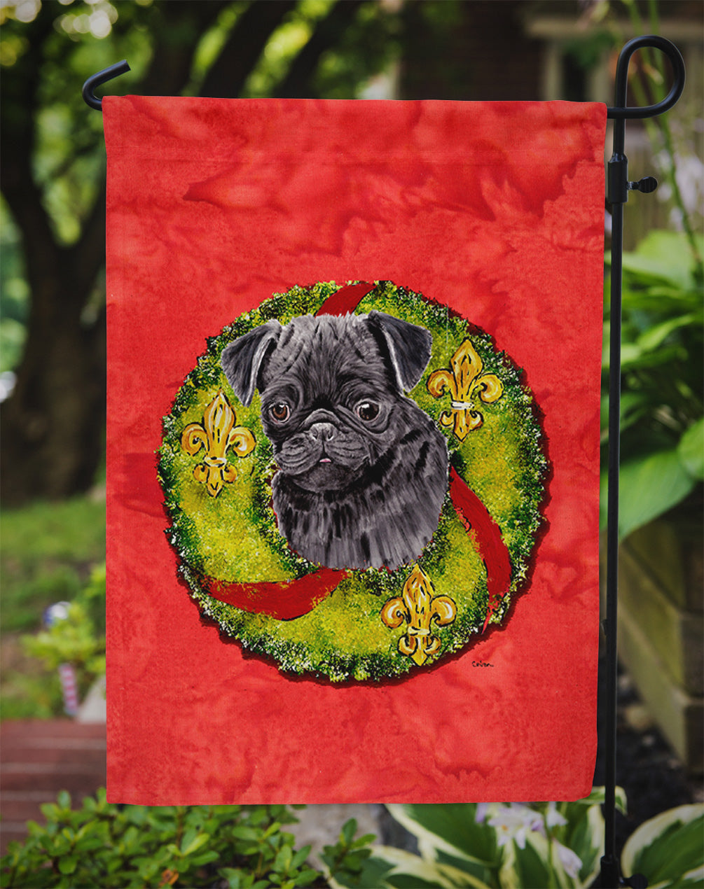 Pug Flag Garden Size  the-store.com.