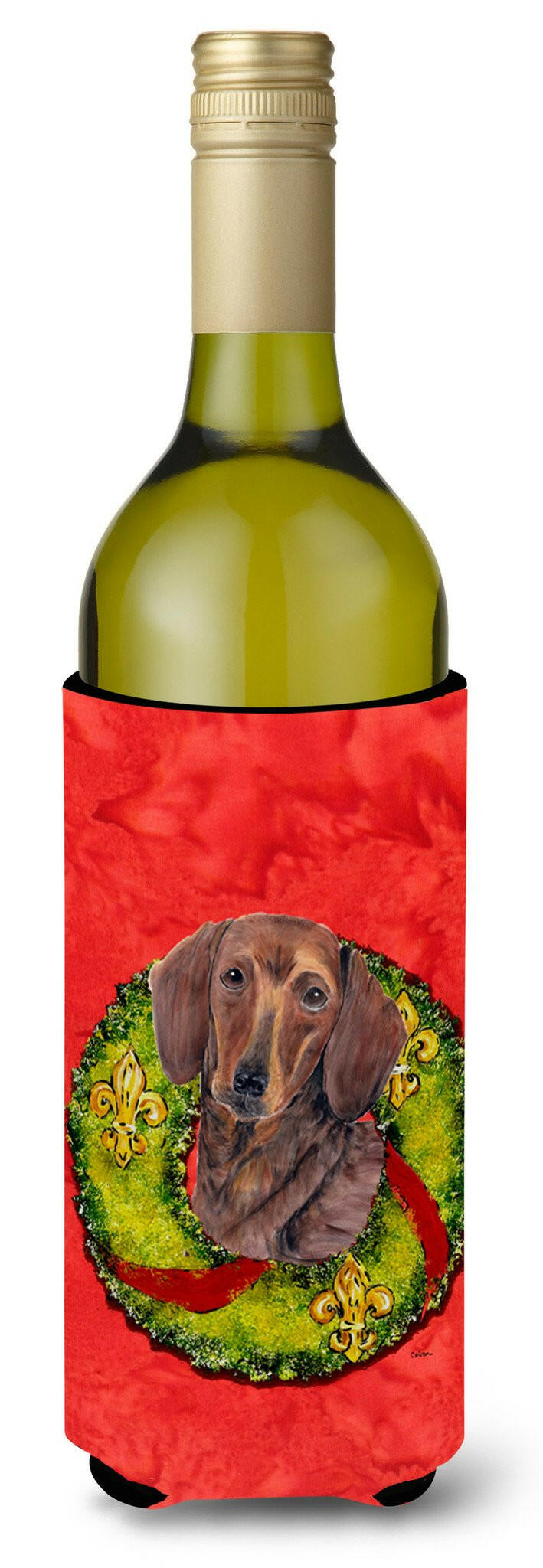 Dachshund Wine Bottle Beverage Insulator Beverage Insulator Hugger SC9105LITERK by Caroline&#39;s Treasures