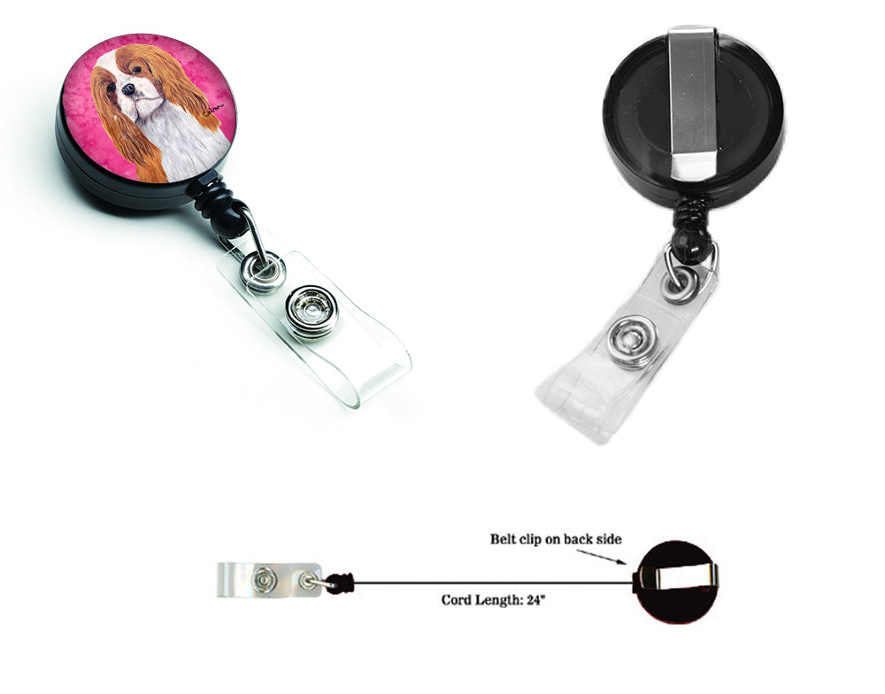 Cavalier Spaniel Retractable Badge Reel or ID Holder with Clip.