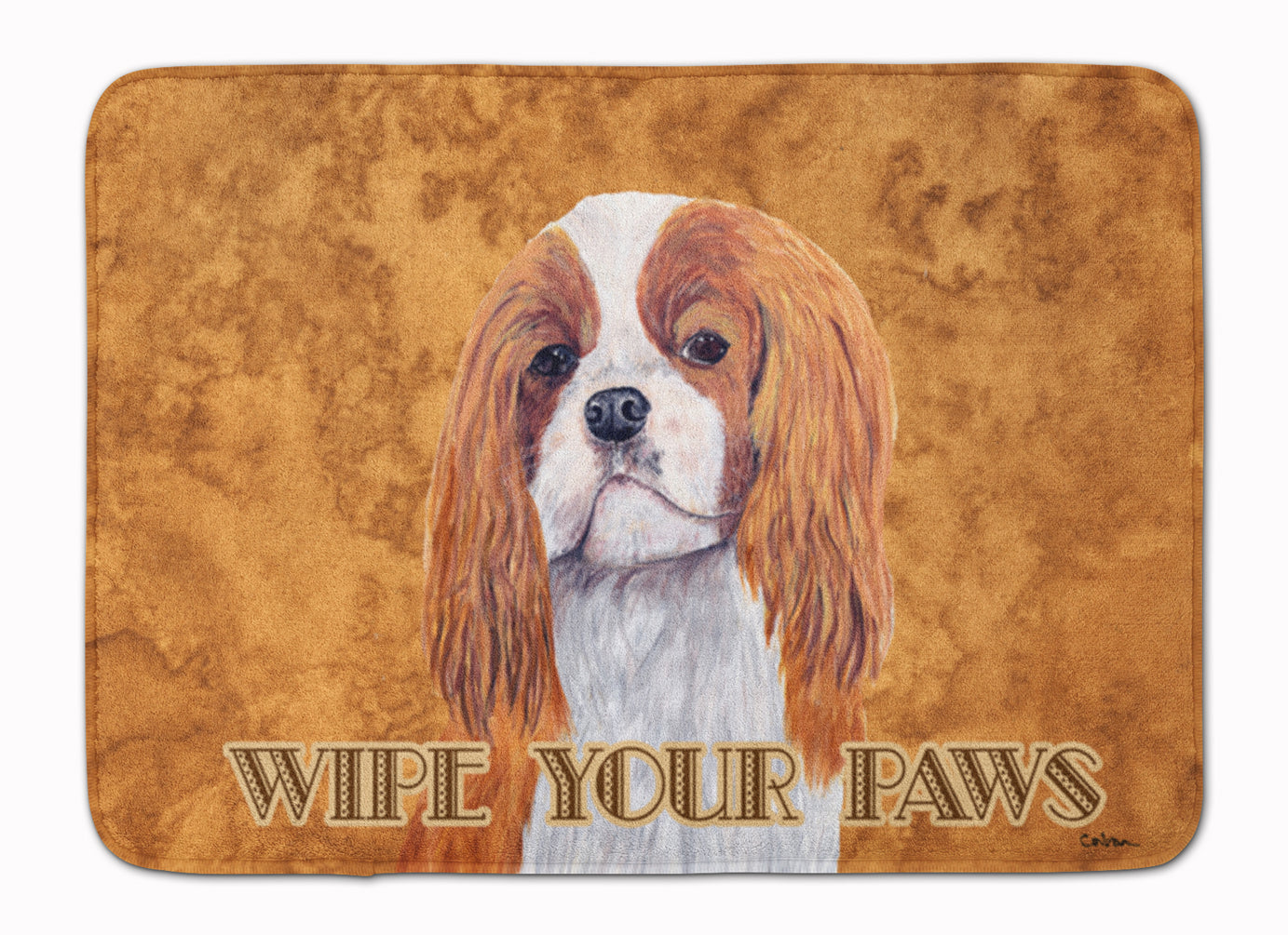 Cavalier Spaniel Wipe your Paws Machine Washable Memory Foam Mat SC9118RUG - the-store.com