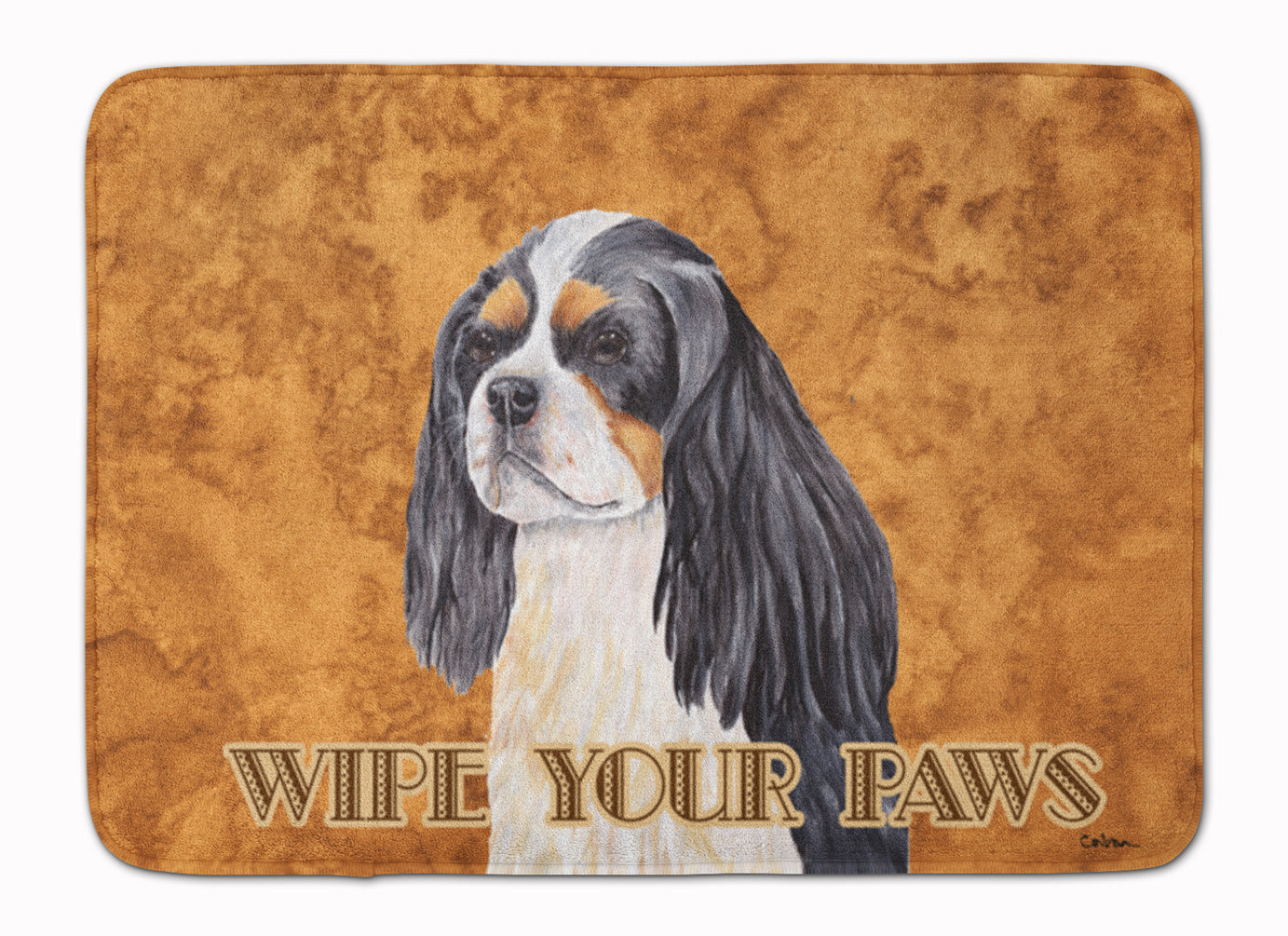 Cavalier Spaniel Wipe your Paws Machine Washable Memory Foam Mat SC9120RUG - the-store.com