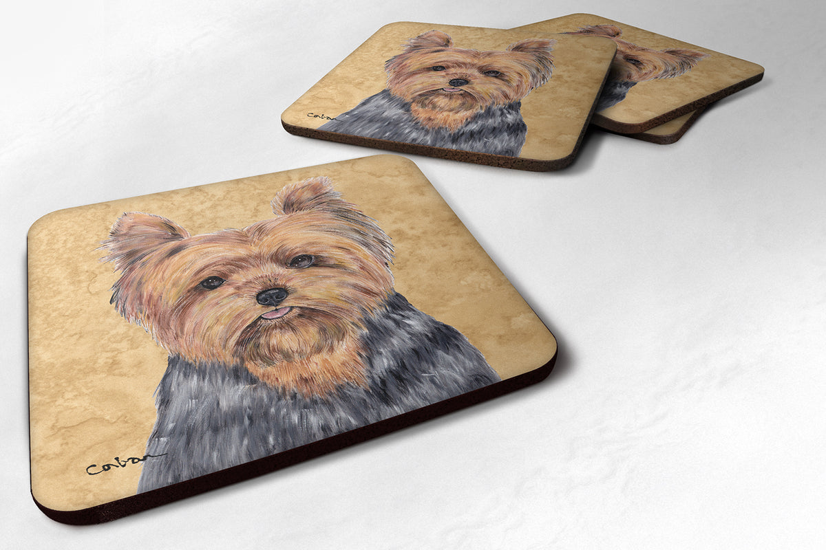 Set of 4 Yorkie Foam Coasters - the-store.com