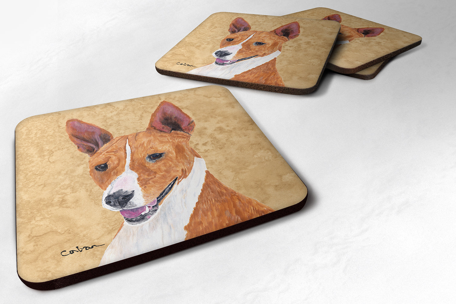 Set of 4 Basenji Foam Coasters - the-store.com