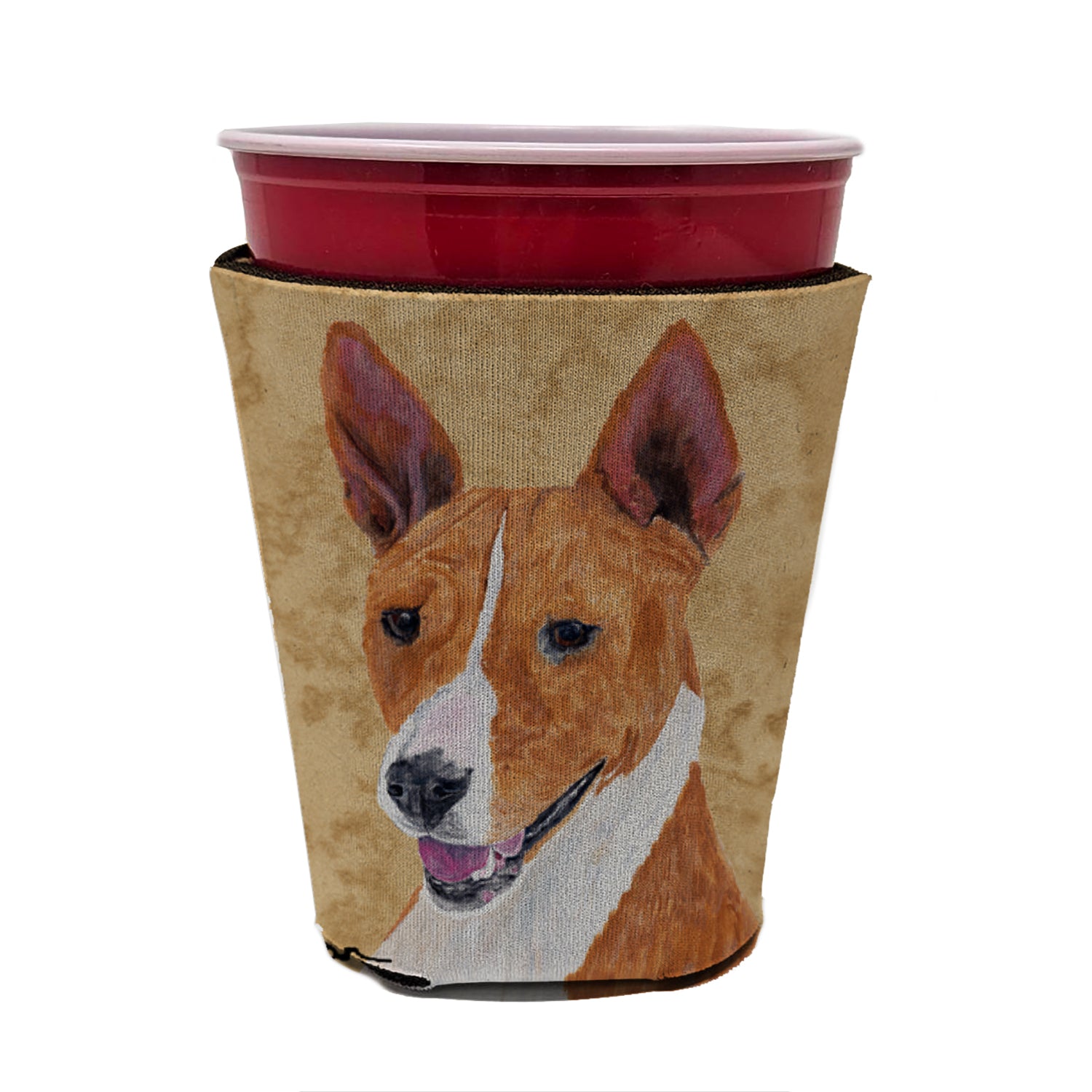 Basenji Red Cup Beverage Insulator Hugger  the-store.com.