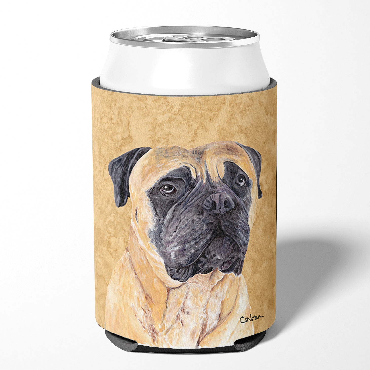 Mastiff Can or Bottle Beverage Insulator Hugger.