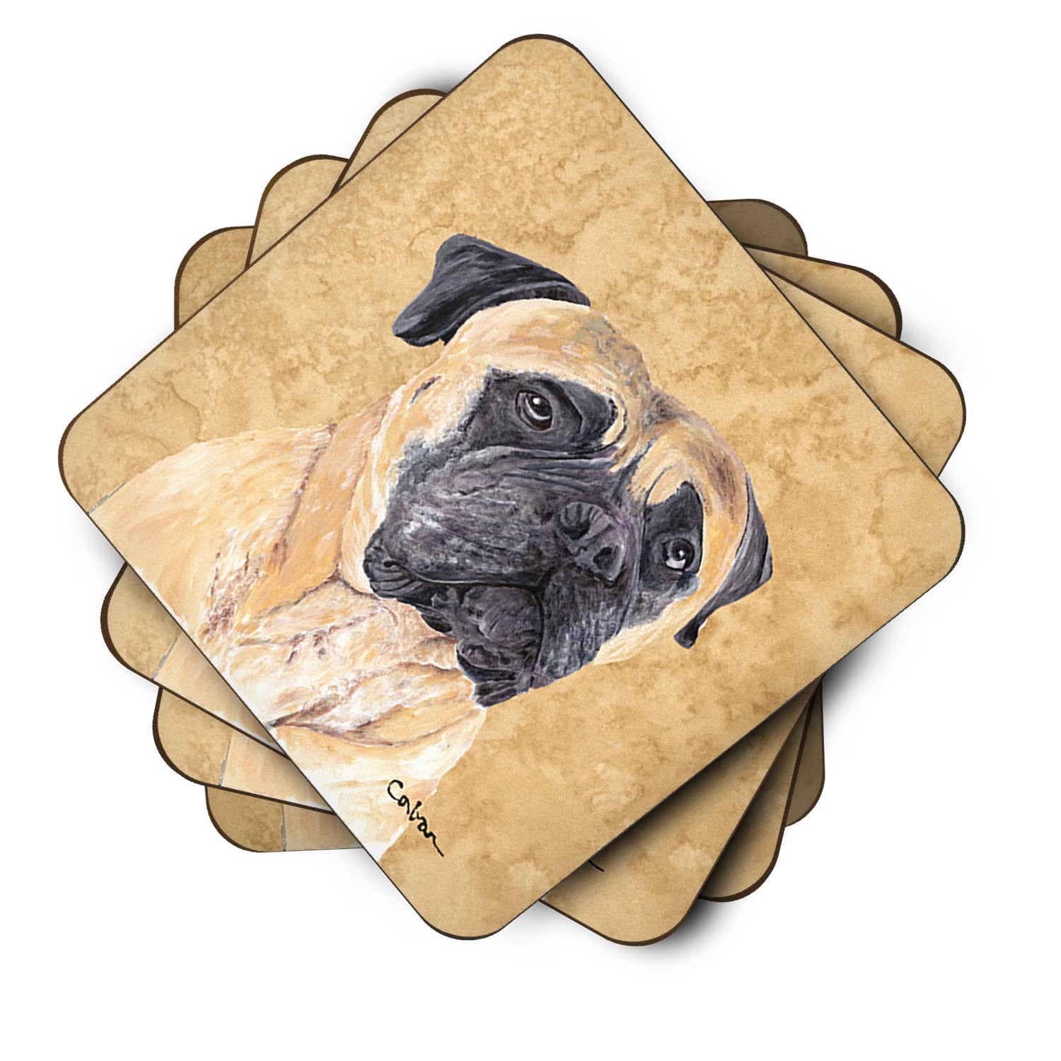 Set of 4 Mastiff Foam Coasters - the-store.com