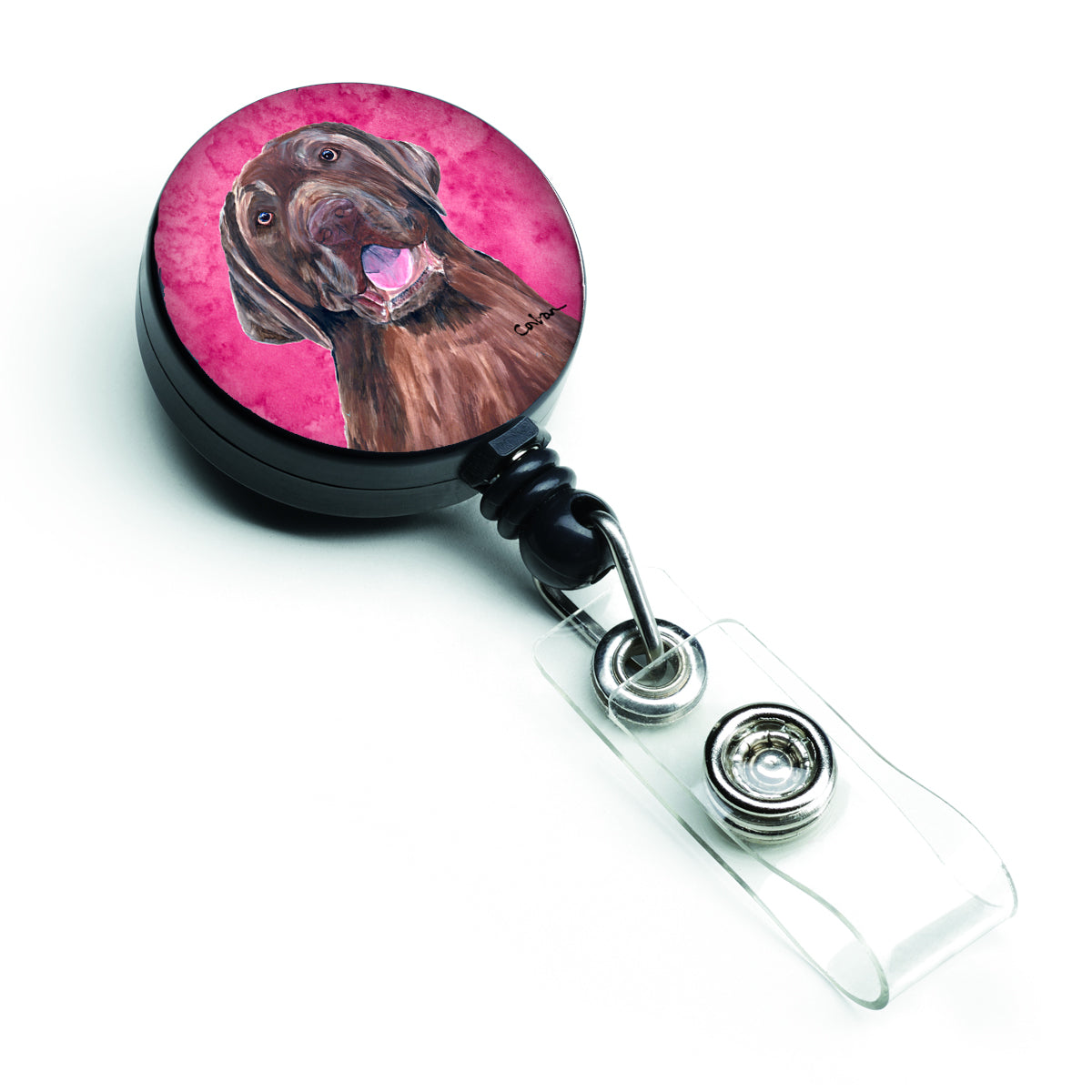 Labrador Retractable Badge Reel or ID Holder with Clip.