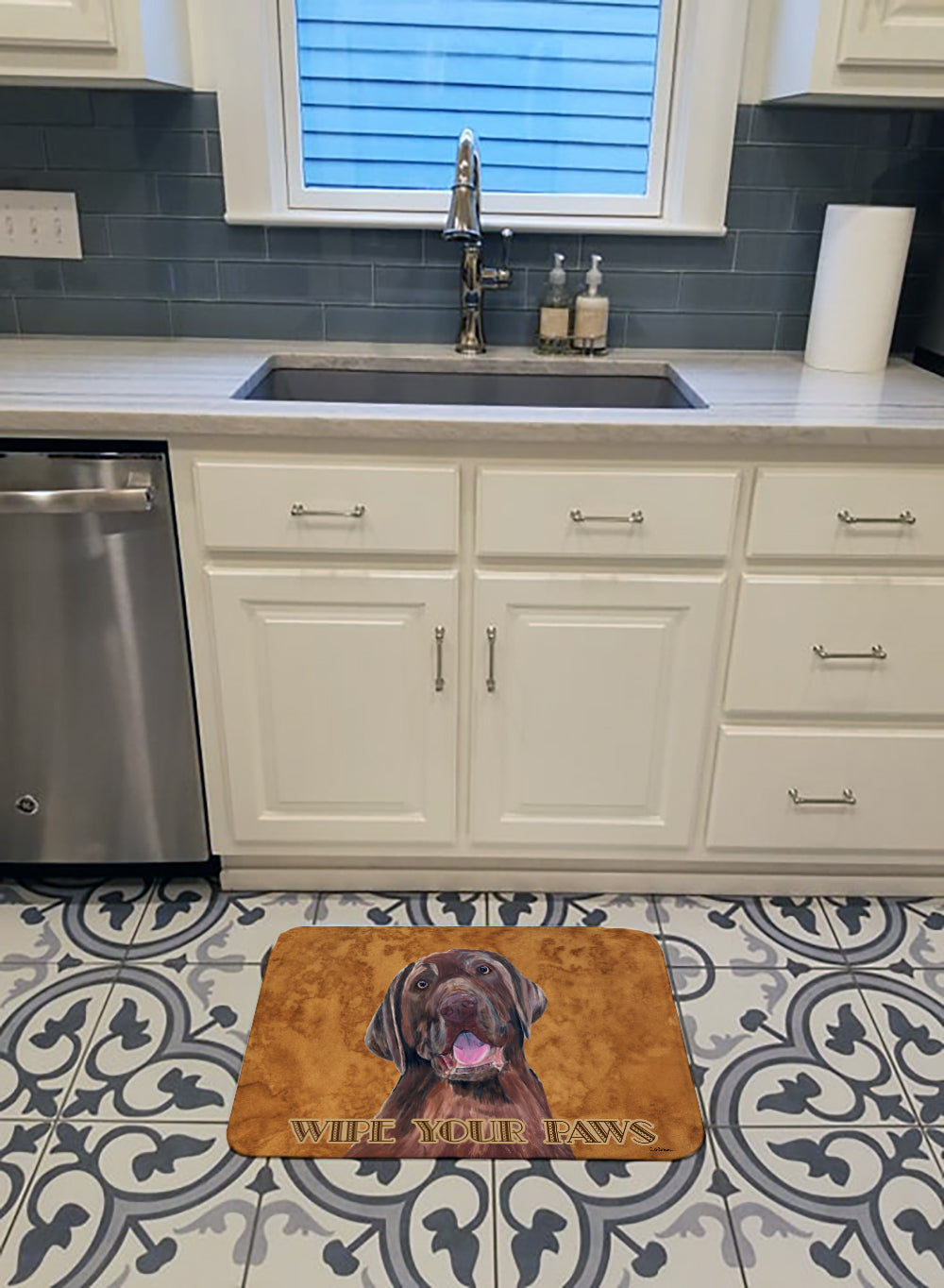 Labrador Wipe your Paws Machine Washable Memory Foam Mat SC9127RUG - the-store.com