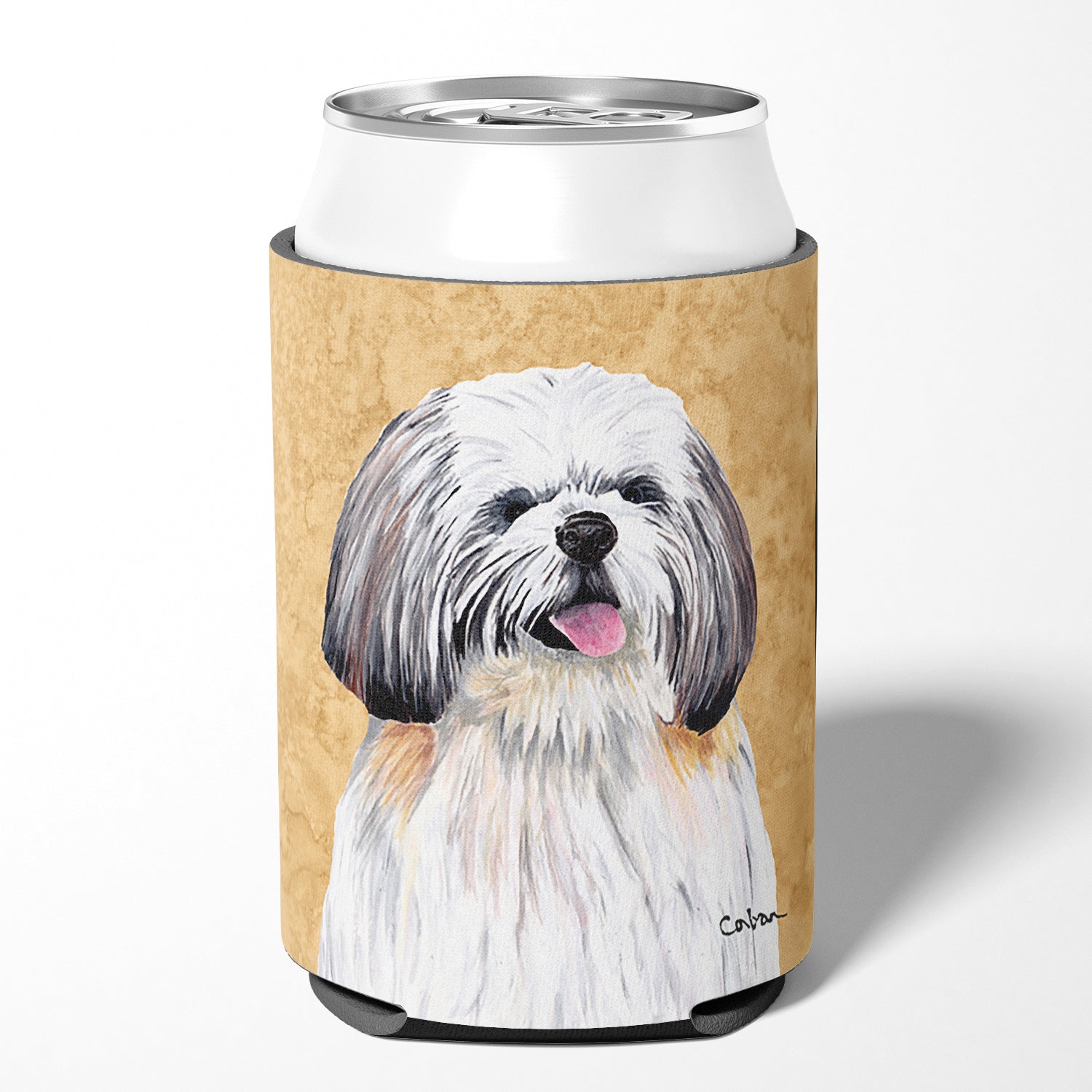 Shih Tzu Can or Bottle Beverage Insulator Hugger.