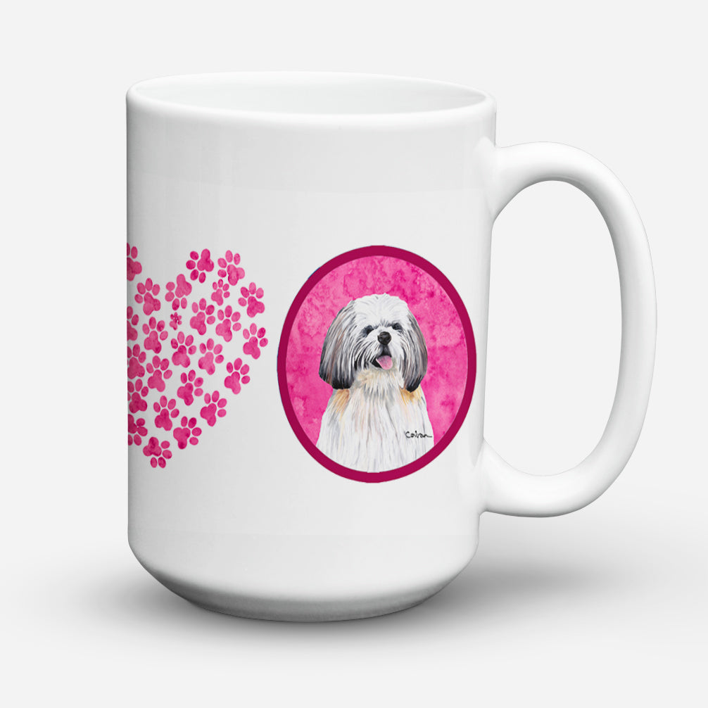 Shih Tzu Dishwasher Safe Microwavable Ceramic Coffee Mug 15 ounce  the-store.com.