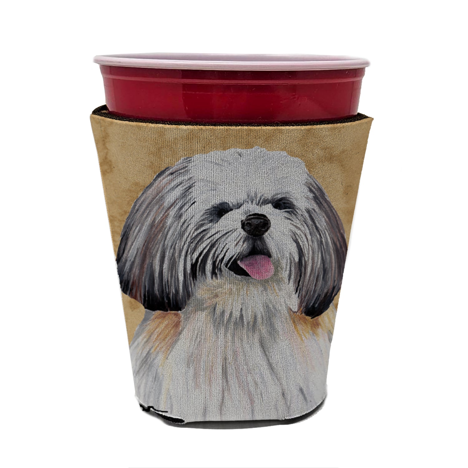 Shih Tzu Red Cup Beverage Insulator Hugger  the-store.com.