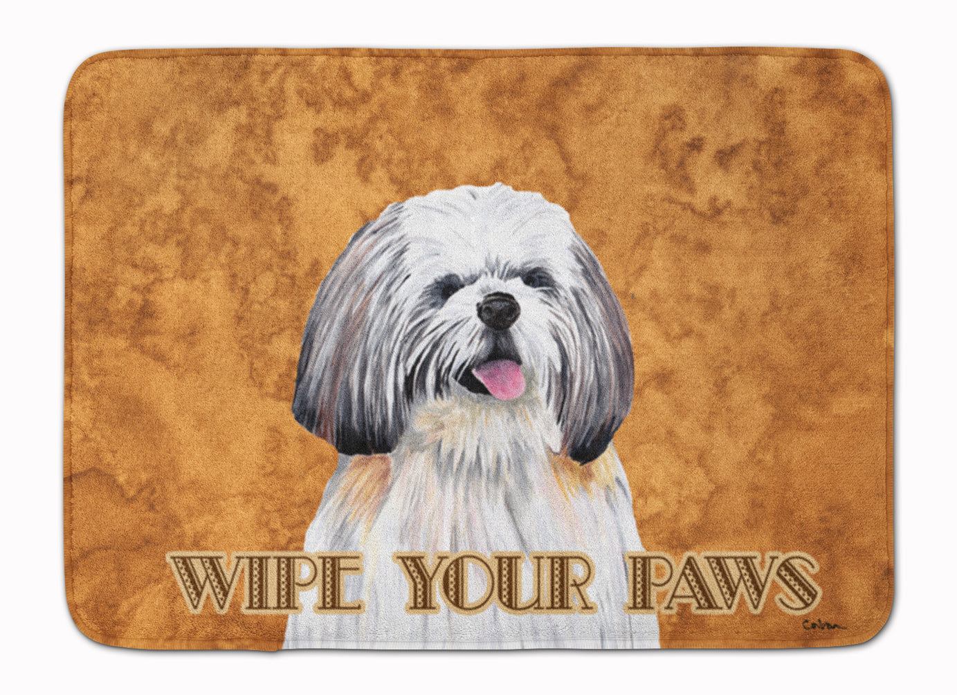 Shih Tzu Wipe your Paws Machine Washable Memory Foam Mat SC9128RUG - the-store.com