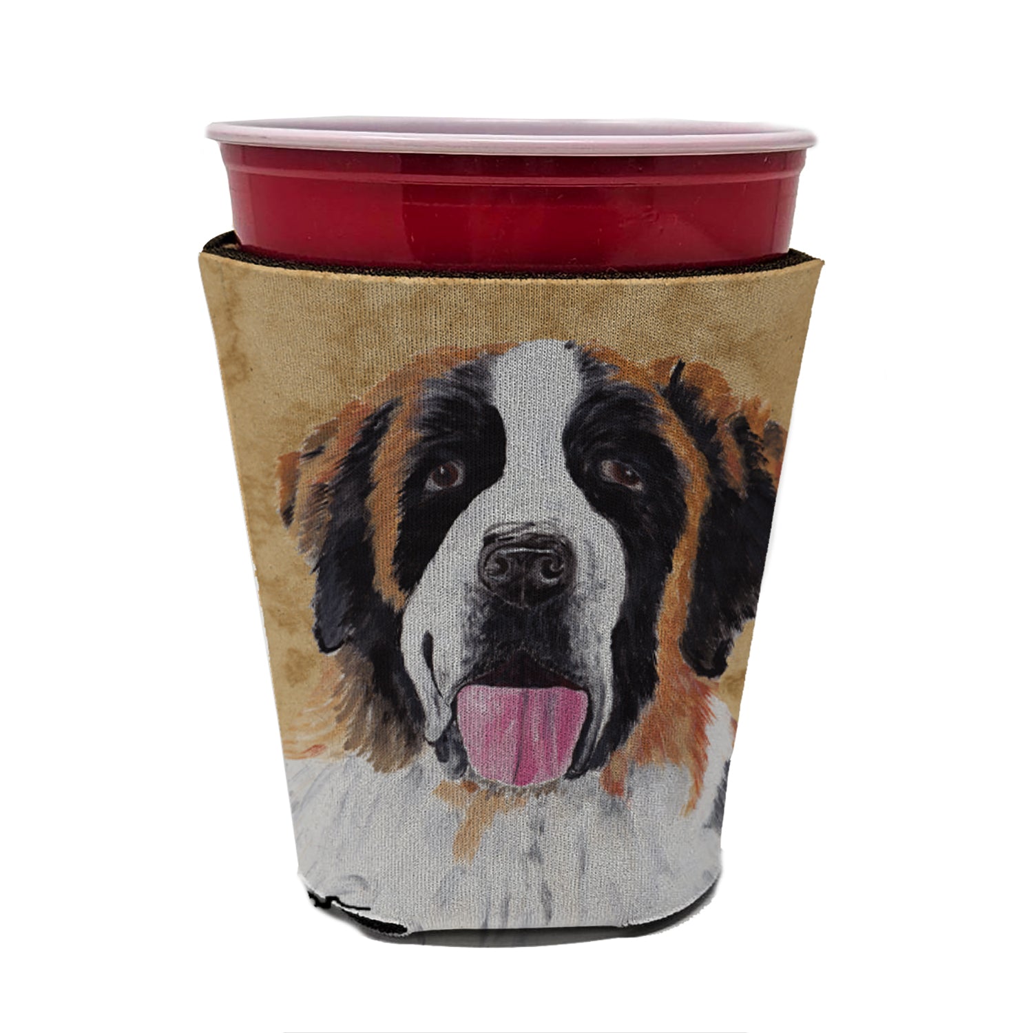 Saint Bernard Red Cup Beverage Insulator Hugger  the-store.com.