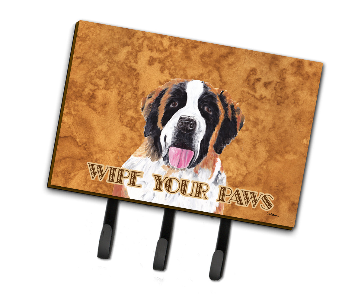 Saint Bernard Wipe your Paws Leash or Key Holder  the-store.com.