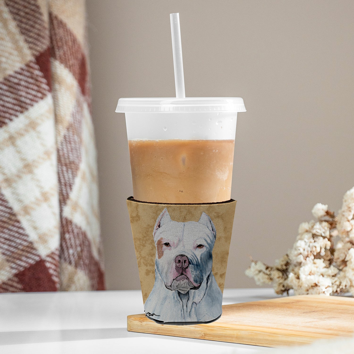 Pit Bull Red Cup Beverage Insulator Hugger  the-store.com.