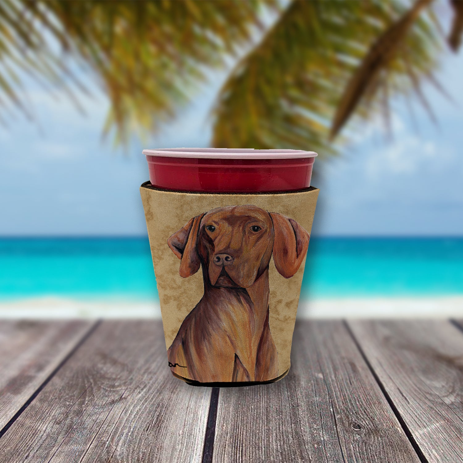 Vizsla Red Cup Beverage Insulator Hugger  the-store.com.