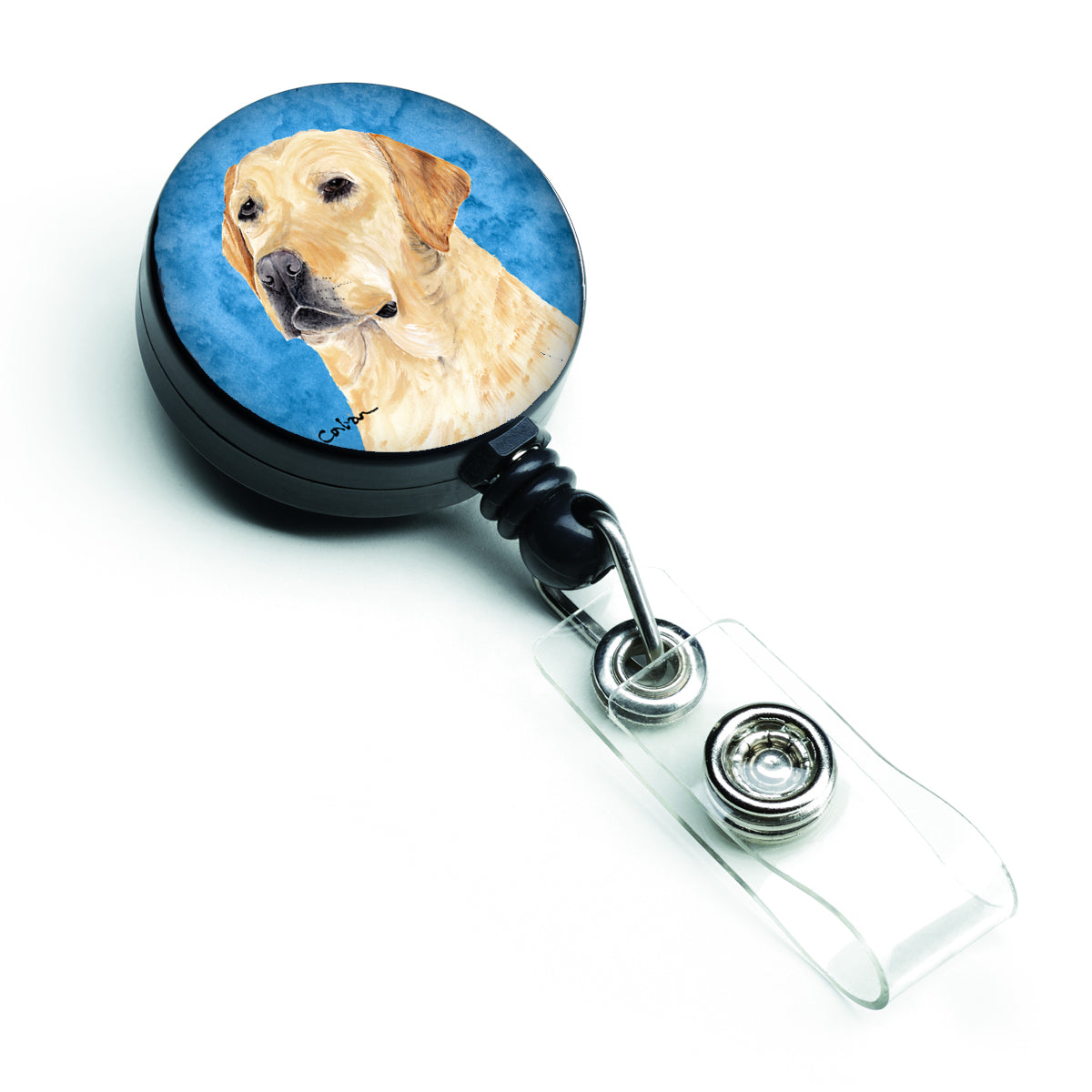 Labrador Retractable Badge Reel or ID Holder with Clip.