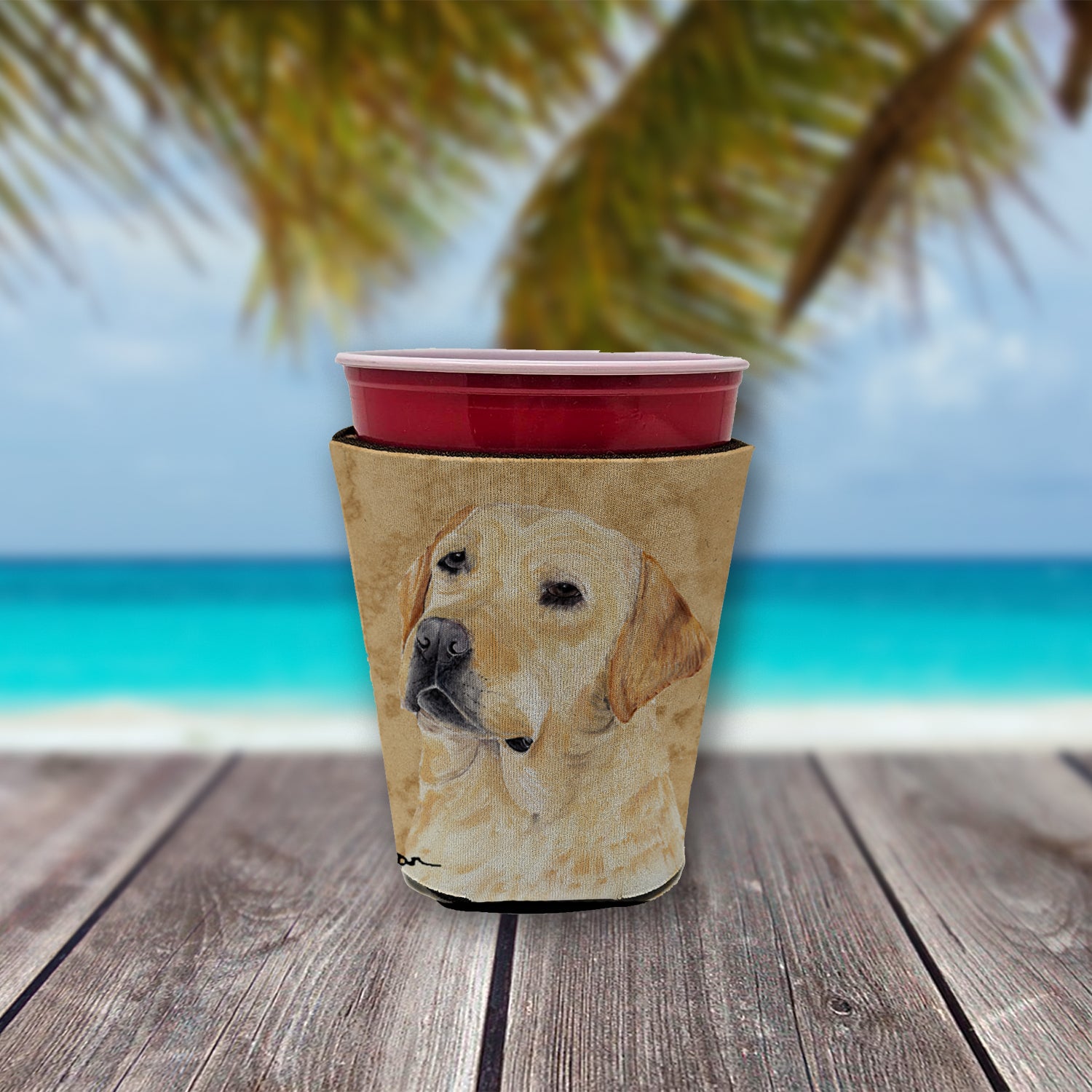 Labrador Red Cup Beverage Insulator Hugger  the-store.com.