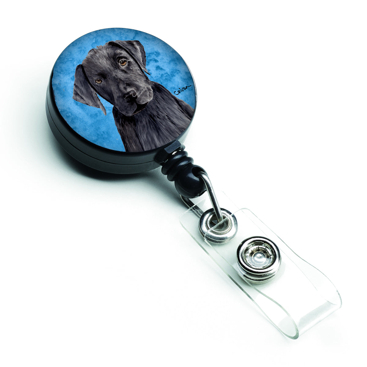 Labrador Retractable Badge Reel or ID Holder with Clip.