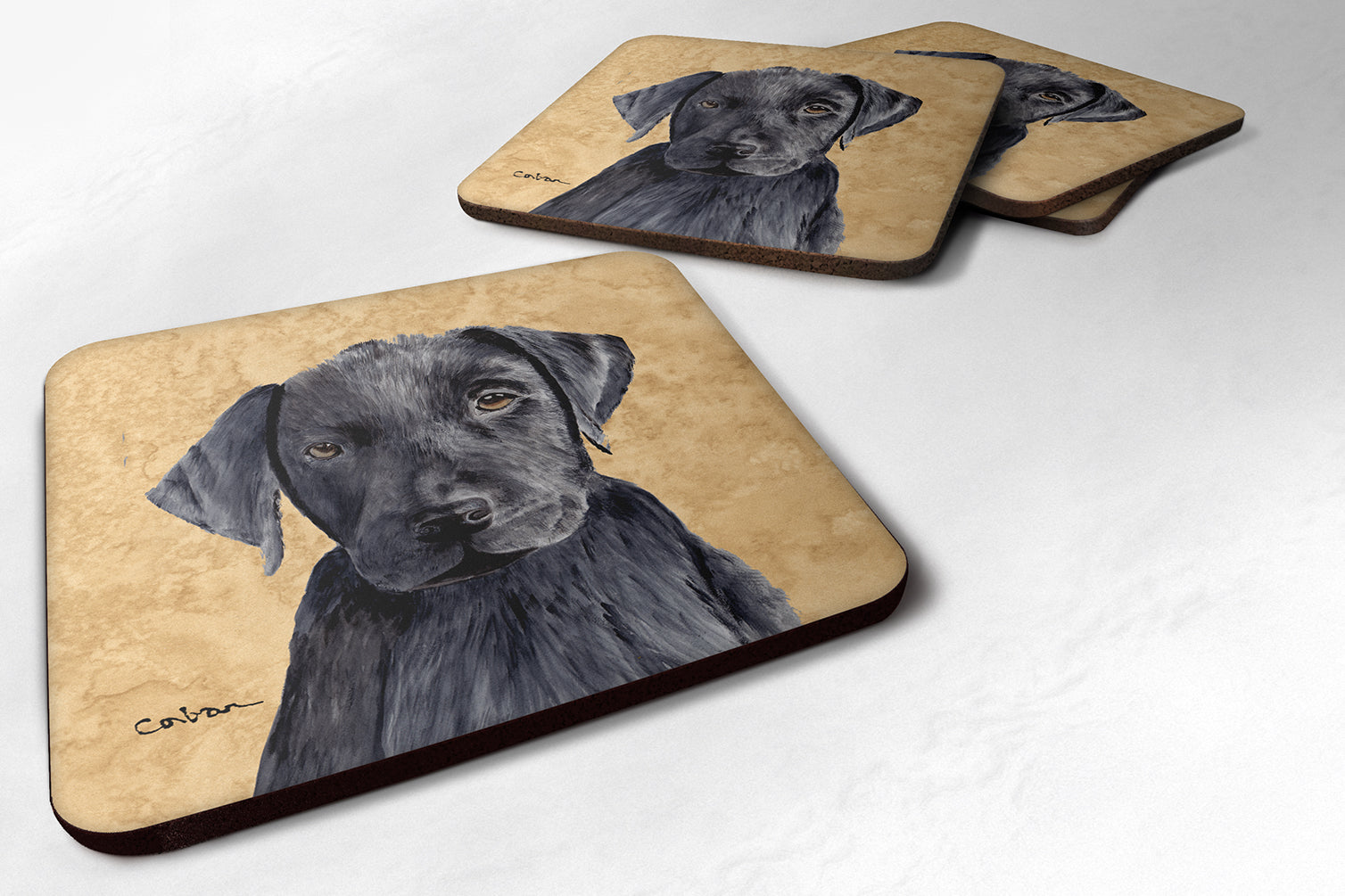 Set of 4 Labrador Foam Coasters - the-store.com