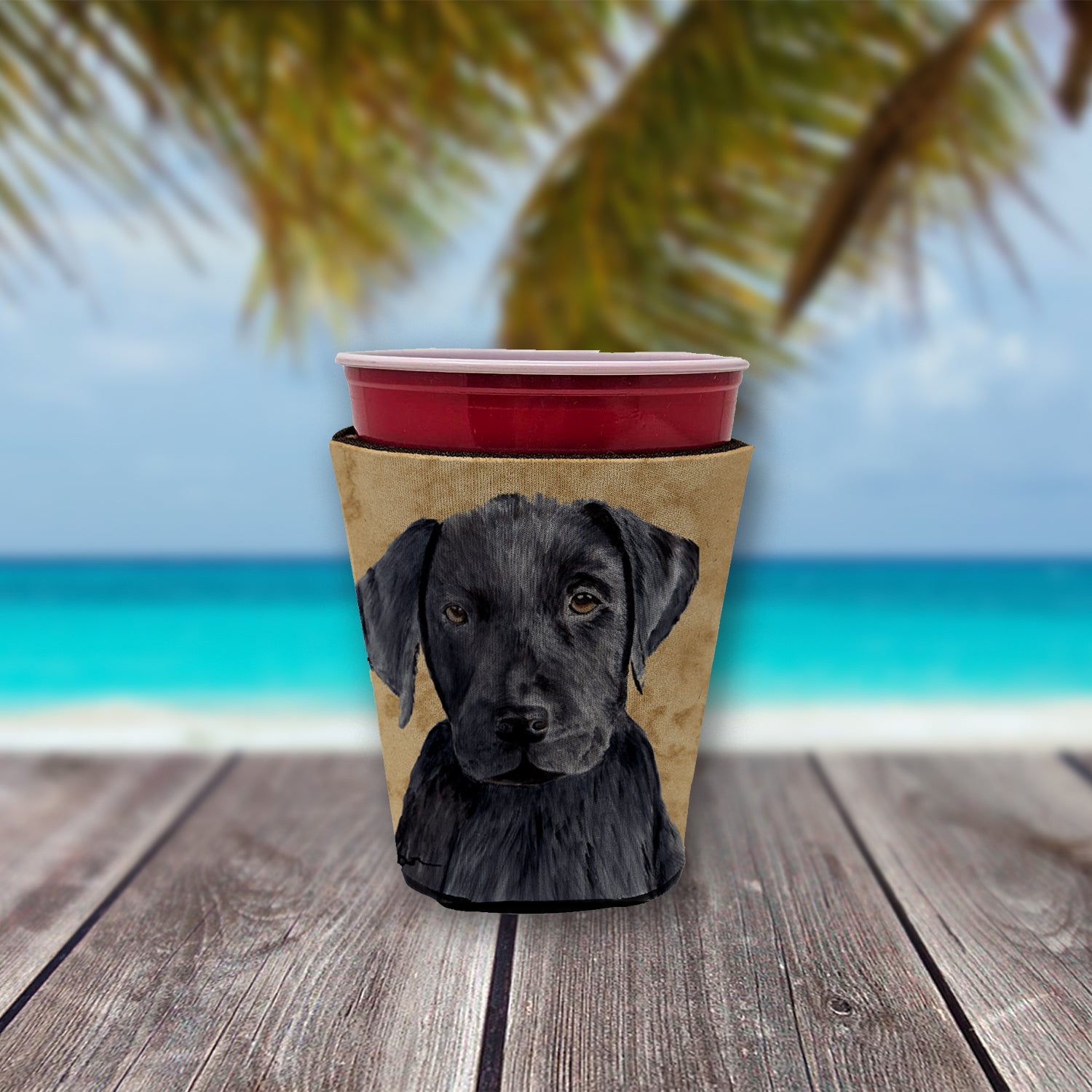 Labrador Red Cup Beverage Insulator Hugger  the-store.com.