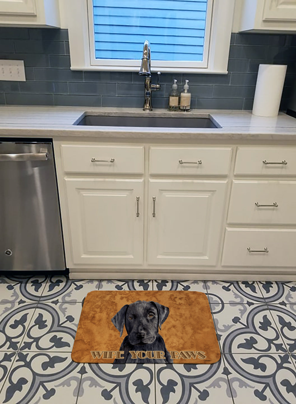 Labrador Wipe your Paws Machine Washable Memory Foam Mat SC9136RUG - the-store.com