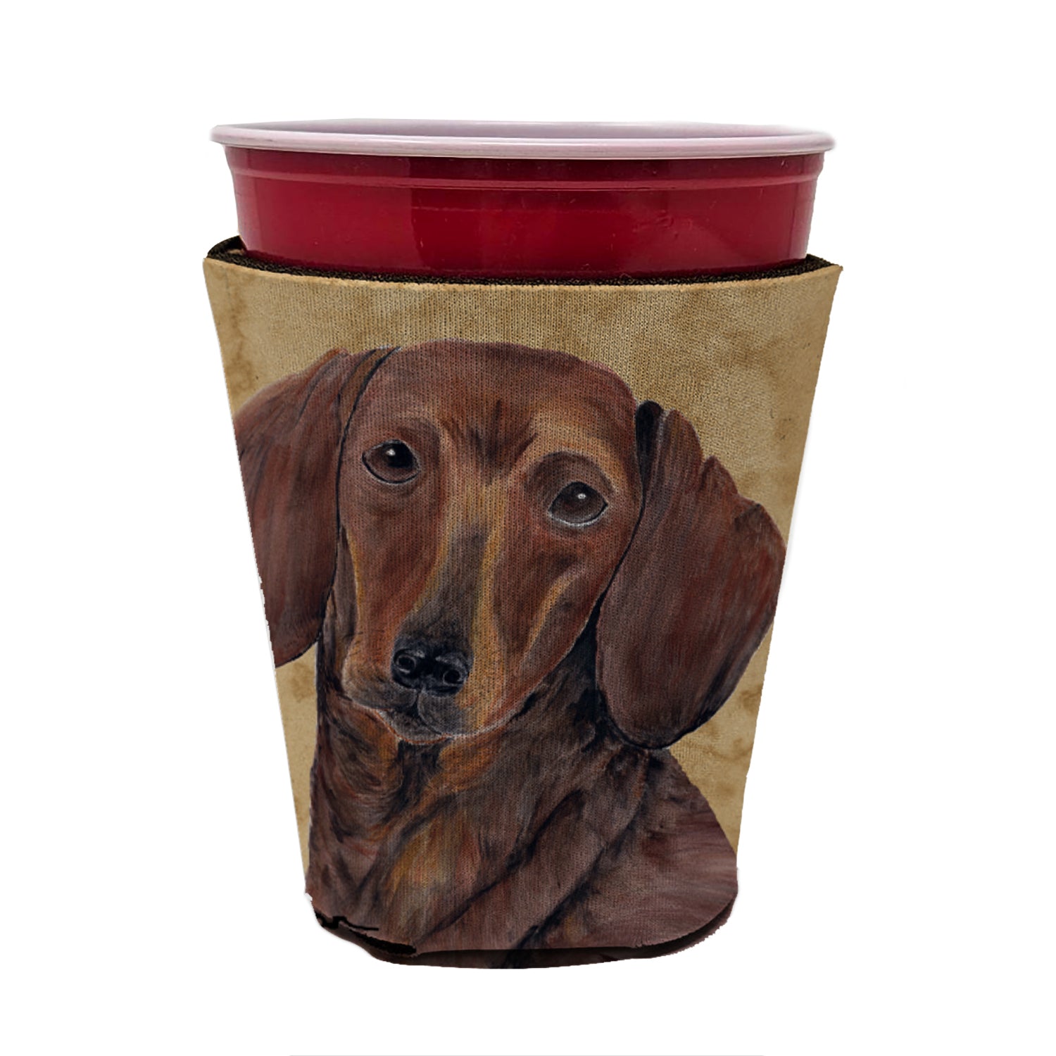 Dachshund Red Cup Beverage Insulator Hugger  the-store.com.