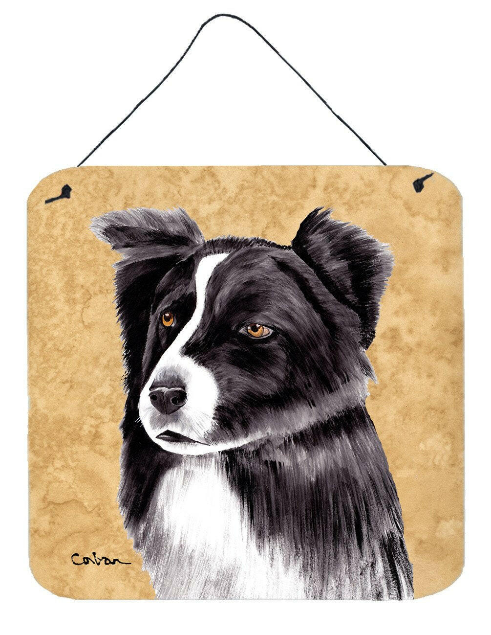 Border Collie Aluminium Metal Wall or Door Hanging Prints by Caroline's Treasures